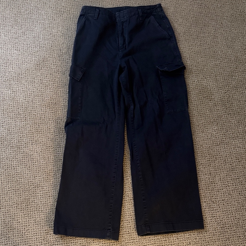 Women’s Navy Cargo Pants - Classic Straight Fit